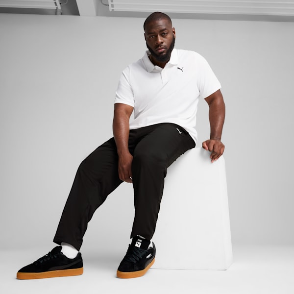 Camiseta tipo polo Essentials de piqué para hombre, PUMA White, extralarge